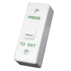 ASEC Narrow Press To Exit Button Narrow Style - White
