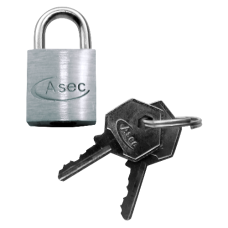 ASEC KD Open Shackle Chrome Finish Padlock 30mm Keyed To Differ 