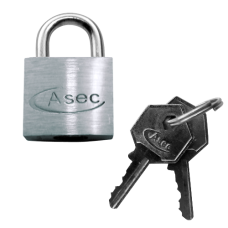 ASEC KD Open Shackle Chrome Finish Padlock 60mm Keyed To Differ 