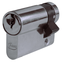 Asec Euro Half Cylinder With Adjustable Cam - 5 Pin 45mm 35/10  - Nickel Plated