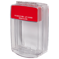 ASEC Alarmed Call Point Cover Red & Green - Clear