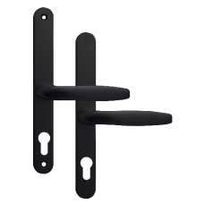 ASEC 68mm Lever UPVC Door Furniture No Snib  - Black