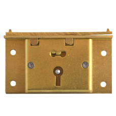 ASEC 48 2 Lever Box Lock 75mm Keyed To Differ  - Satin Brass