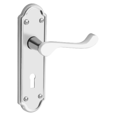 ASEC URBAN San Francisco Lever on Plate Lock Door Furniture  - Satin Nickel