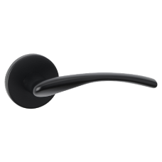 ASEC URBAN Madison Lever on Round Rose Door Furniture Ebony - Black