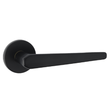 ASEC URBAN Orlando Lever on Round Rose Door Furniture Ebony - Black