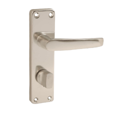ASEC Stafford Plate Furniture Lever Bathroom With Privacy Turn Polished Anodised Aluminium