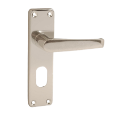 ASEC Stafford Plate Furniture Lever Oval Lock Handle Polished Anodised Aluminium