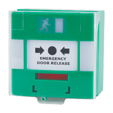 ASEC Resettable Illuminated Triple Pole Call Point With Cover & Sounder Surface Mounted - Green