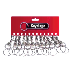 ASEC Metal Kamet Key Ring  Pack Of 12 - Silver