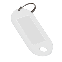 ASEC Key Name Tag Bag of 50 Single Colour White