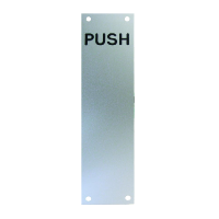 ASEC Push Pull Engraved Finger Plate75mm Width x 1.2mm Depth (SAA) Satin Anodised Aluminium PUSH 300mm Height