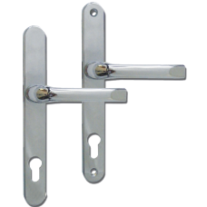 ASEC 92 Lever UPVC Furniture - 240mm Backplate Plated Unsprung