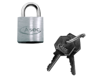ASEC KA Open Shackle Chrome Finish Padlock 40mm Keyed Alike ASEC KA Open Shackle Chrome Finish Padlock 40mm Keyed Alike