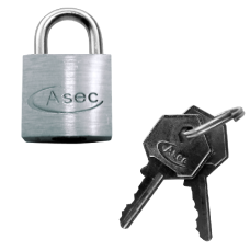 ASEC KA Open Shackle Chrome Finish Padlock 50mm Keyed Alike
