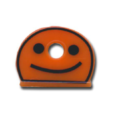 ASEC Smiley Face Half Moon Key Caps Box of 200  - Assorted Colours