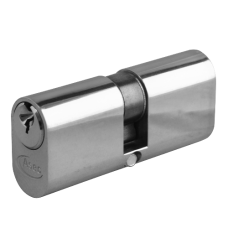 ASEC 6-Pin Oval Double Cylinder 70mm 35/35 30/10/30 Keyed To Differ  - Nickel Plated