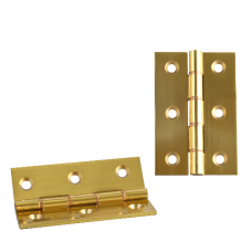 ASEC Double Steel Washer Hinge 75mm X 50mm X 2.50mm  - Polished Brass