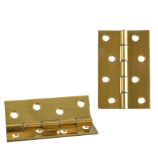 ASEC Double Steel Washer Hinge 102mm X 67mm X 4mm  - Polished Brass