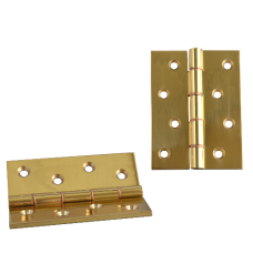 ASEC Double Steel Washer Hinge 102mm X 75mm X 4mm  - Polished Brass