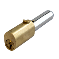 ASEC Oval Bullet Lock 45mm Keyed Alike `A` - Polished Brass