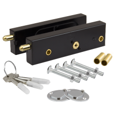 ASEC Garage Door Lock  2 Bolt Kit - Black