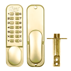ASEC AS2300 Series Digital Lock With Optional Holdback  - Polished Brass