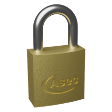ASEC KA Open Shackle Brass Padlock 20mm Keyed Alike `A` 