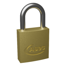 ASEC KD Open Shackle Brass Padlock 25mm Keyed To Differ 