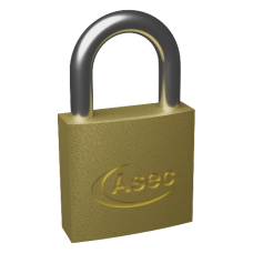 ASEC KD Open Shackle Brass Padlock 30mm Keyed To Differ 