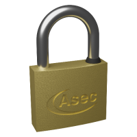 ASEC KD Open Shackle Brass Padlock 40mm Keyed To Differ 