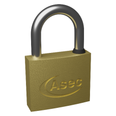 ASEC KD Open Shackle Brass Padlock 40mm Keyed To Differ 