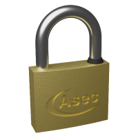 ASEC KA Open Shackle Brass Padlock 45mm Keyed Alike `F` 