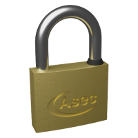 ASEC KD Open Shackle Brass Padlock 50mm Keyed To Differ 
