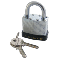 ASEC 787 & 797 Open Shackle Laminated Padlock 40mm Keyed To Differ 