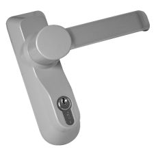 ASEC Lever Operated Outside Access Device  - Silver Enamelled