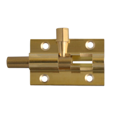 ASEC  25mm Wide Straight Barrel Bolt 38mm  - Polished Brass