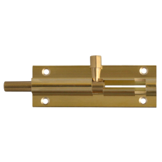ASEC  25mm Wide Straight Barrel Bolt 76mm  - Polished Brass