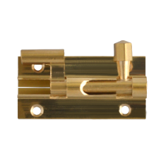 ASEC  Necked Barrel Bolt 50mm  - Polished Brass