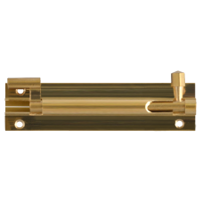 ASEC  Necked Barrel Bolt 102mm  - Polished Brass