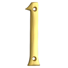 ASEC Metal Numerals 76mm `1`  - Polished Brass