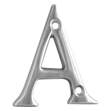 ASEC Metal Letters 50mm `A` - Chrome Plated