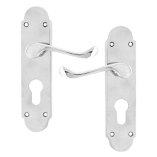 ASEC Oakley Plate Mounted Lever Furniture  Euro Lever Lock  - Chrome Plated