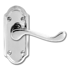 ASEC Ashstead Plate Mounted Lever Furniture  Short Plate Lever Latch  - Chrome Plated