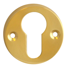 ASEC 45mm Front Fix Escutcheon  Euro  - Polished Brass