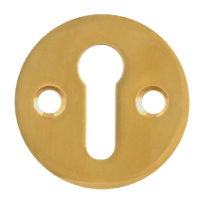 ASEC 32mm Front Fix Escutcheon  Standard  - Polished Brass