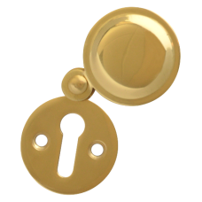 ASEC 32mm Front Fix Escutcheon  M42 Covered  - Polished Brass