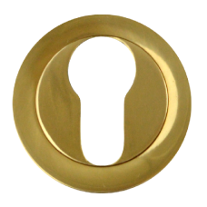 ASEC Concealed Fixing Escutcheon  Euro - Polished Brass