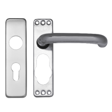 ASEC Plate Mounted Aluminium Lever Furniture  Euro - Anodised Aluminium