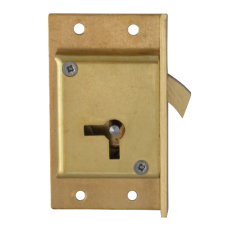 ASEC 80 4 Lever Cut Cupboard Lock 64mm Keyed To Differ Right Handed  - Satin Brass